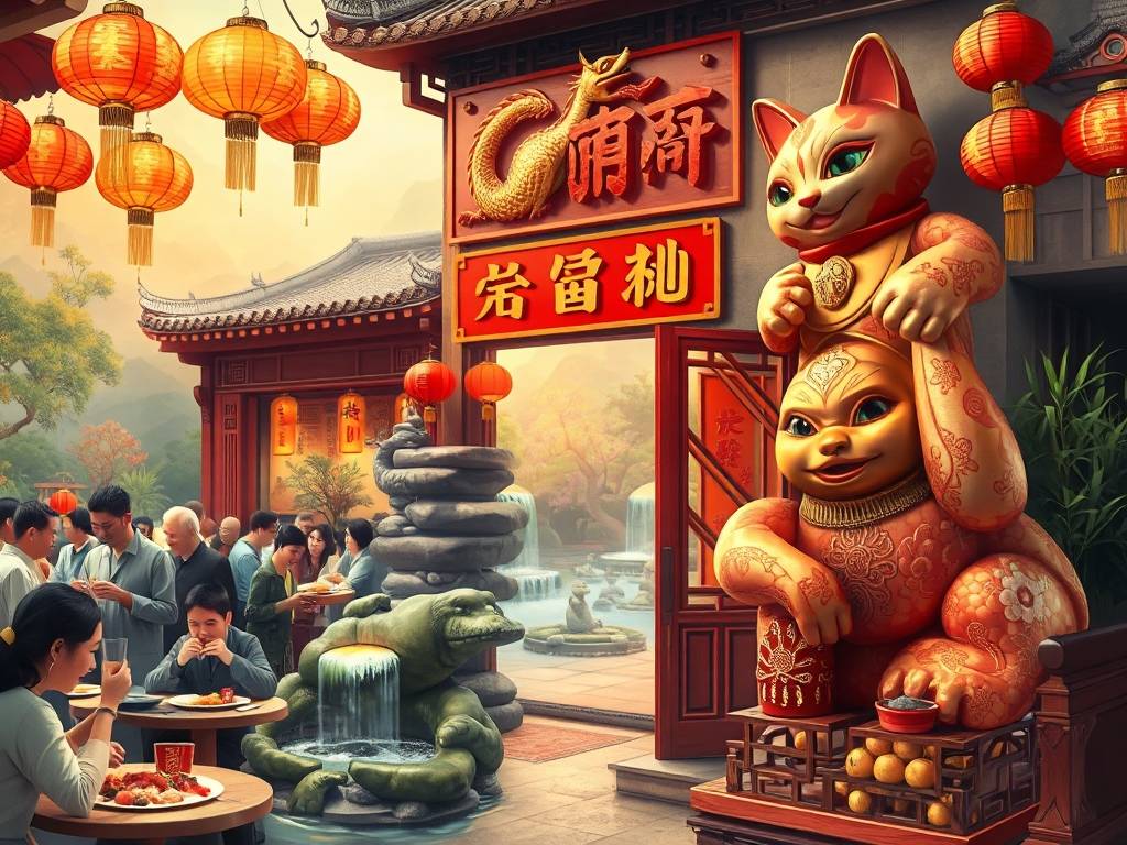 开餐饮店摆放什么招财