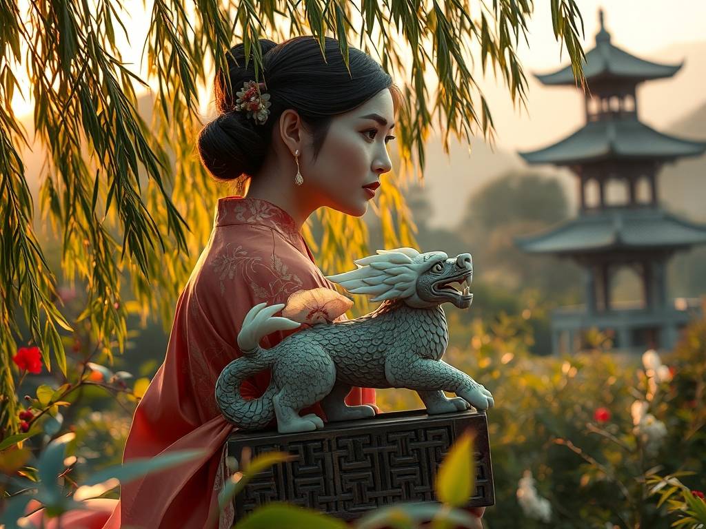 女人佩戴貔貅的寓意