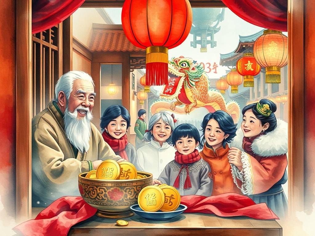生肖(xiào)羊2023年春节喜讯满家门，黄金满口袋，开启新征程
