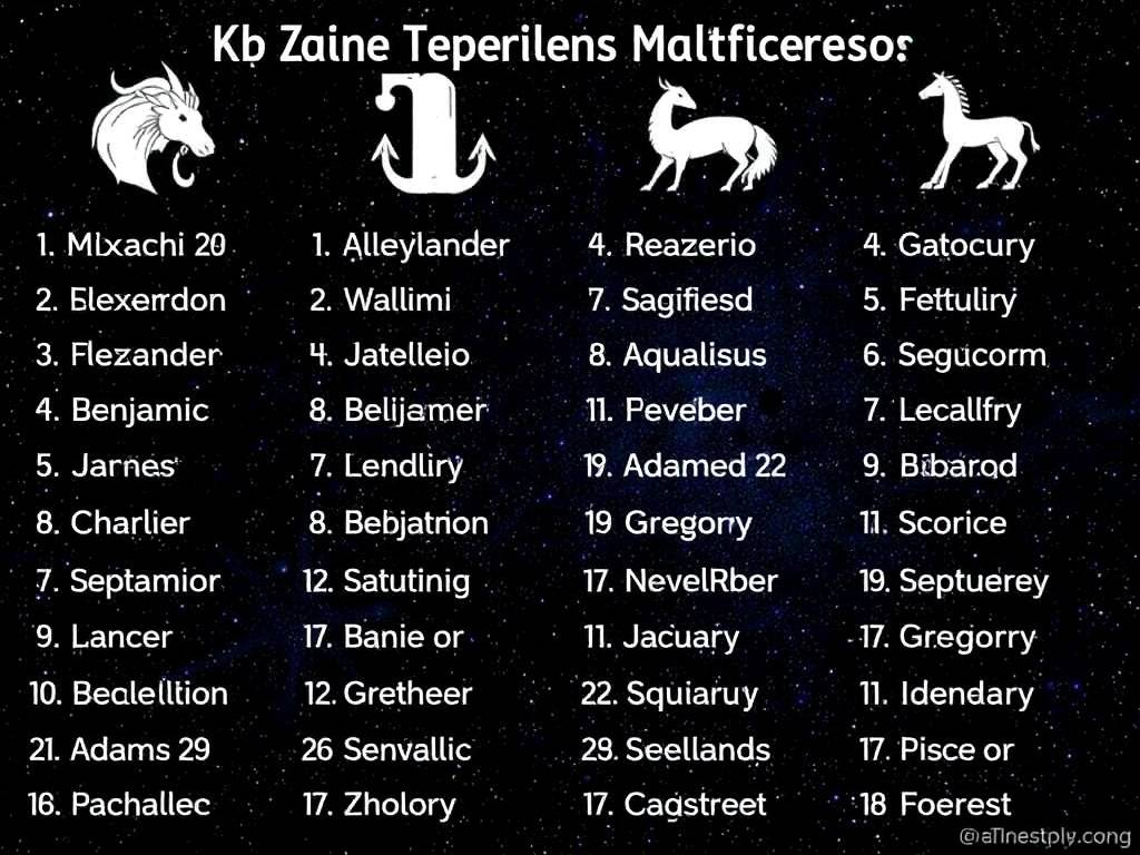 12星座男性最适合的英文名字