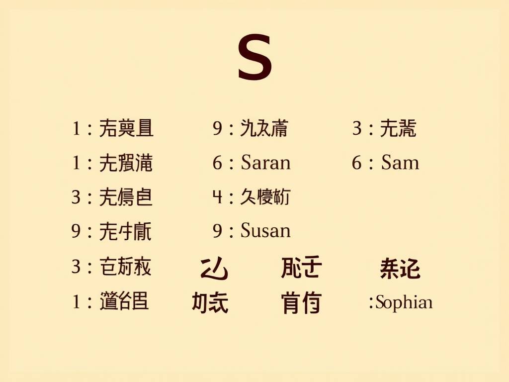 s开头的英文名