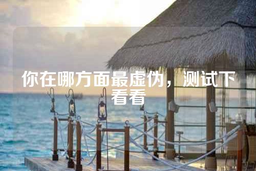 你在哪方面最虚伪，测试下看看