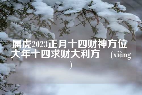 属虎2023正月十四财神方位 大年十四求财大利方曏(xiàng)