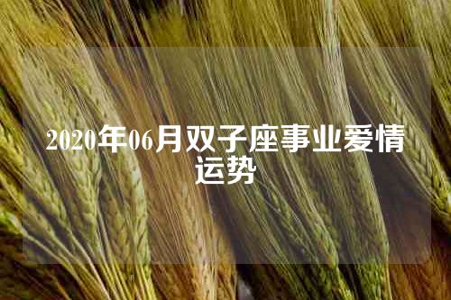 2020年06月双子座事业爱情运势