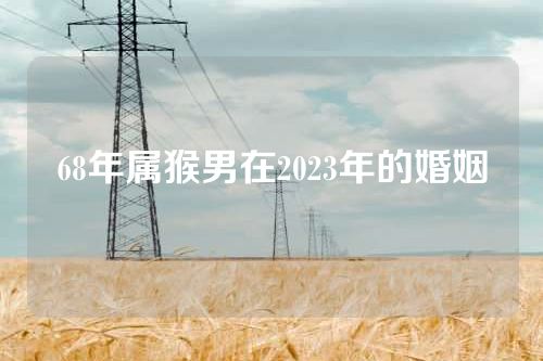 68年属猴男在2023年的婚姻