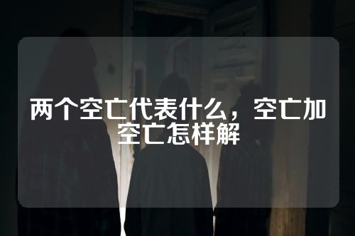 两个空亡代表什么，空亡加空亡怎样解