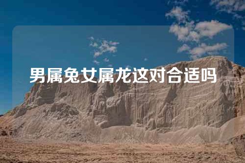 男属兔女属龙这对合适吗