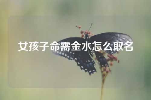女孩子命需金水怎么取名