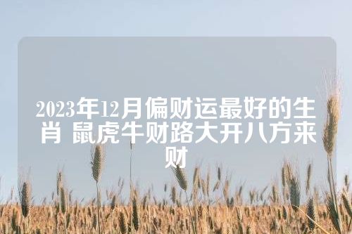 2023年12月偏财运最好的生肖 鼠虎牛财路大开八方来财