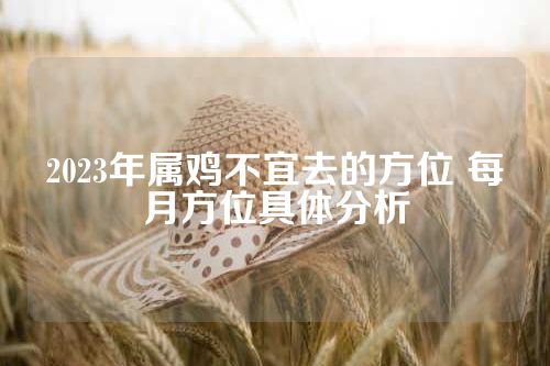 2023年属鸡不宜去的方位 每月方位具体分析