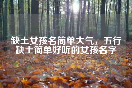 缺土女孩名简单大气，五行缺土简单好听的女孩名字