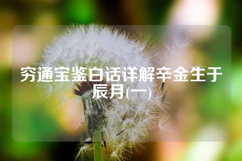 穷通宝鉴白话详解辛金生于辰月(一)