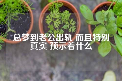 总梦到老公出轨 而且特别真实 预示着什么