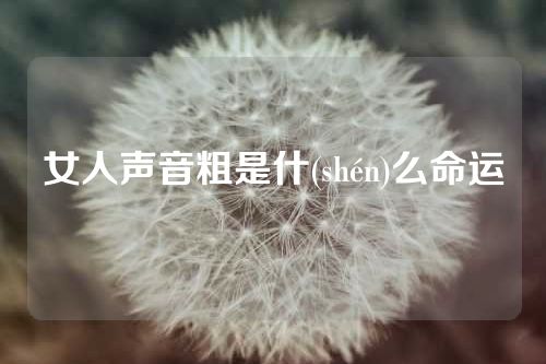 女人声音粗是什(shén)么命运