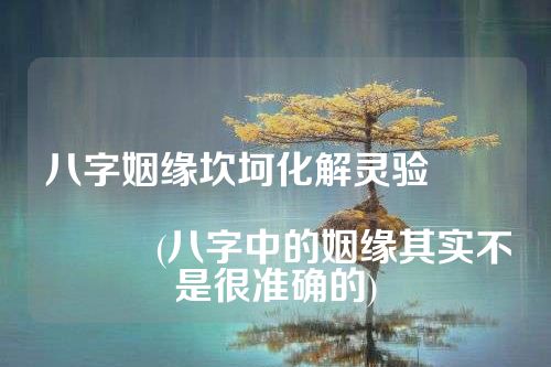 八字姻缘坎坷化解灵验																			(八字中的姻缘其实不是很准确的)