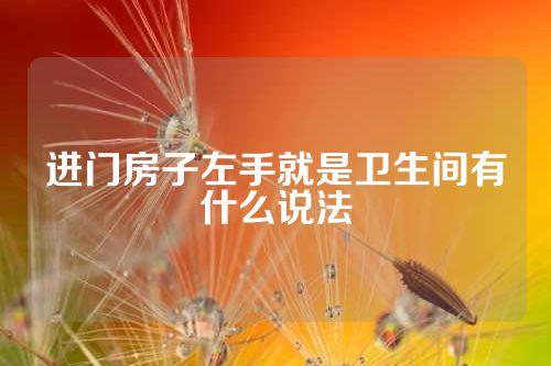 进门房子左手就是卫生间有什么说法