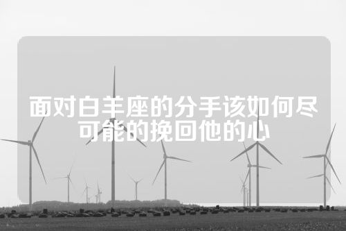 面对白羊座的分手该如何尽可能的挽回他的心