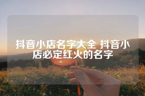 抖音小店名字大全 抖音小店必定红火的名字