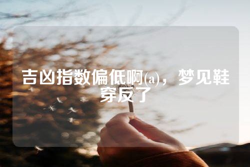 吉凶指数偏低啊(a)，梦见鞋穿反了