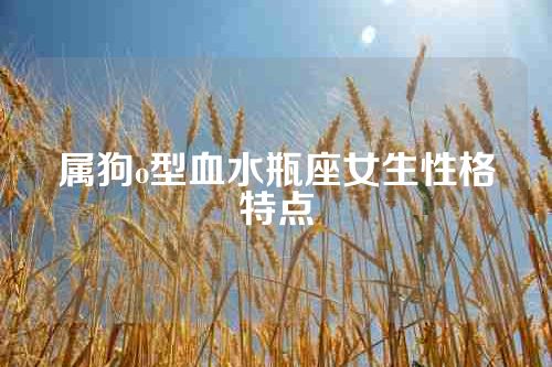 属狗o型血水瓶座女生性格特点