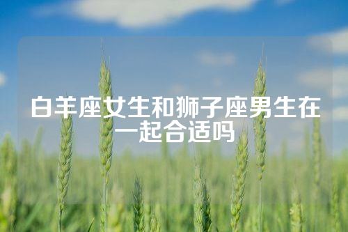 白羊座女生和狮子座男生在一起合适吗