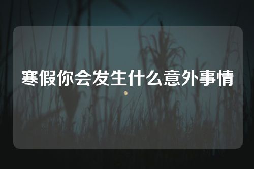 寒假你会发生什么意外事情