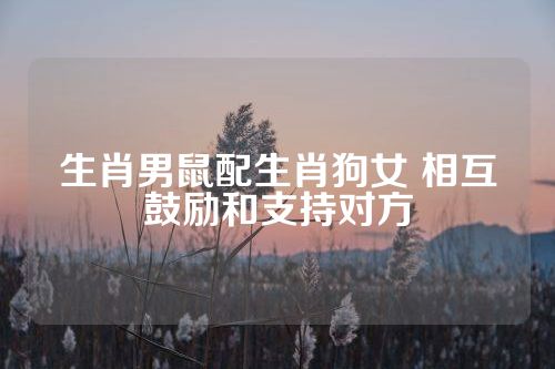 生肖男鼠配生肖狗女 相互鼓励和支持对方
